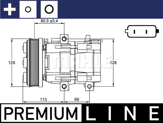 MAHLE ACP 101 000P - Компресор, кондиціонер autocars.com.ua