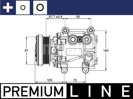 MAHLE ACP 1113 000P - Компресор, кондиціонер autocars.com.ua