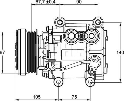 MAHLE ACP 1113 000P - Компресор, кондиціонер autocars.com.ua