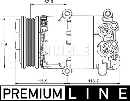 MAHLE ACP 1332 000P - Компресор, кондиціонер autocars.com.ua