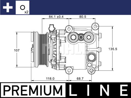 MAHLE ACP 1336 000P - Компресор, кондиціонер autocars.com.ua