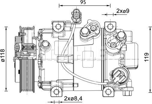 MAHLE ACP 1466 000P - Компресор, кондиціонер autocars.com.ua