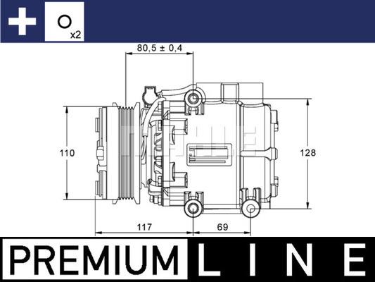 MAHLE ACP 858 000P - Компрессор кондиционера avtokuzovplus.com.ua