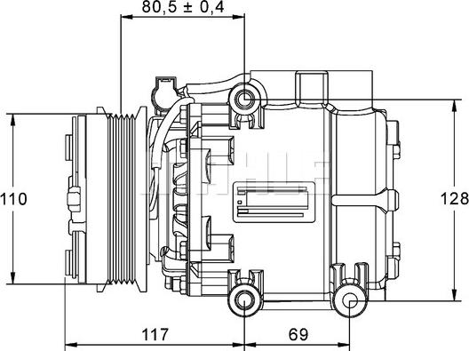 MAHLE ACP 858 000P - Компрессор кондиционера avtokuzovplus.com.ua