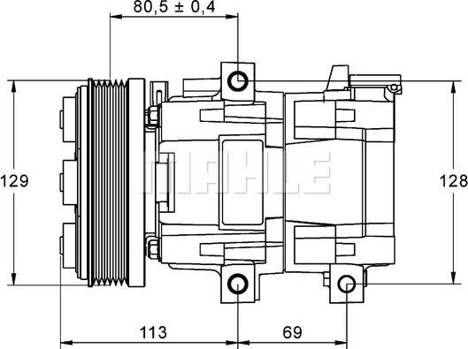 MAHLE ACP 88 000P - Компрессор кондиционера avtokuzovplus.com.ua