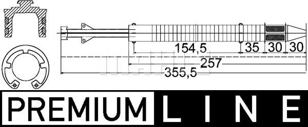 MAHLE AD 183 000P - Осушувач, кондиціонер autocars.com.ua