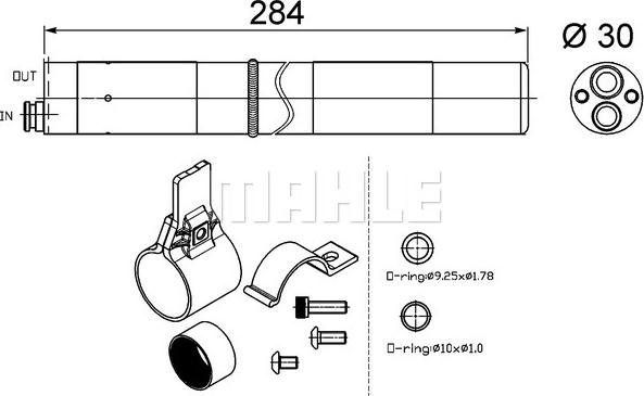 MAHLE AD 251 000S - Осушитель, кондиционер avtokuzovplus.com.ua