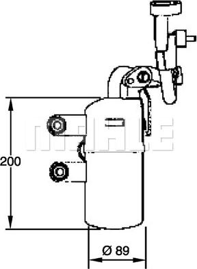 MAHLE AD 281 000P - Осушувач, кондиціонер autocars.com.ua