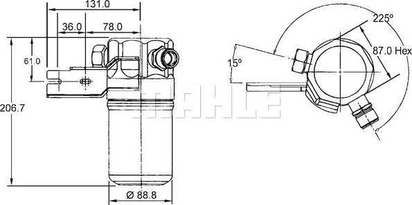 MAHLE AD 42 000S - Осушувач, кондиціонер autocars.com.ua