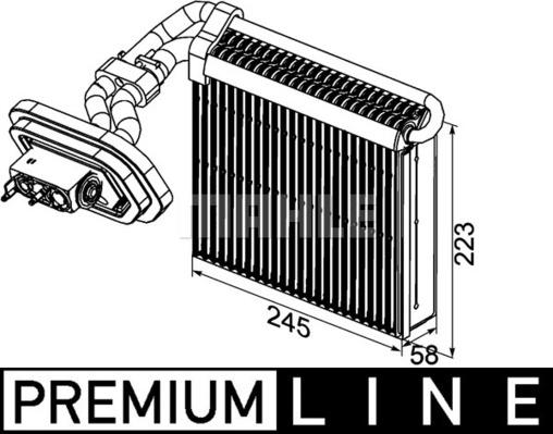 MAHLE AE 100 000P - Випарник, кондиціонер autocars.com.ua