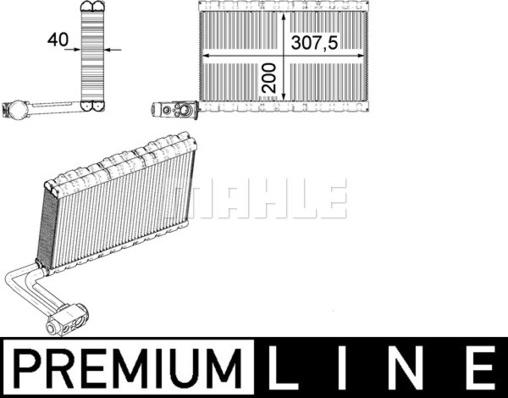 MAHLE AE 109 000P - Випарник, кондиціонер autocars.com.ua