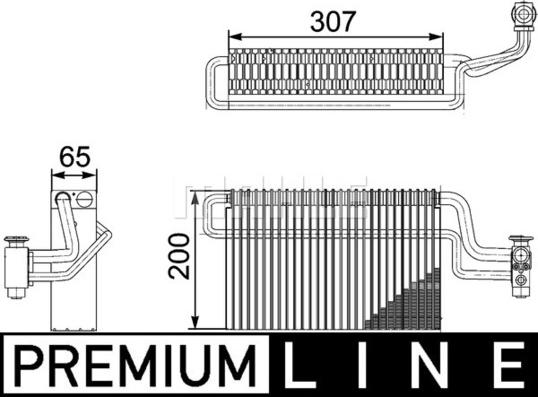 MAHLE AE 146 000P - Випарник, кондиціонер autocars.com.ua