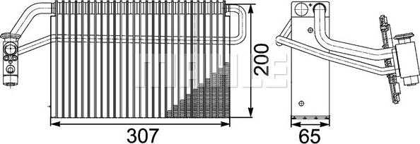 MAHLE AE 147 000P - Випарник, кондиціонер autocars.com.ua