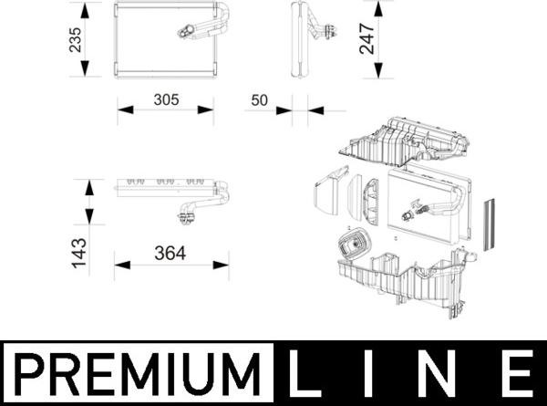 MAHLE AE 269 000P - Випарник, кондиціонер autocars.com.ua