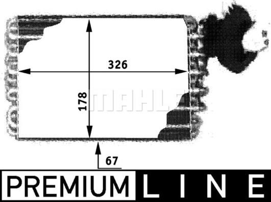 MAHLE AE32000P - Випарник, кондиціонер autocars.com.ua
