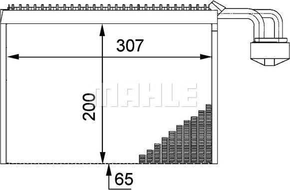 MAHLE AE 63 000P - Испаритель, кондиционер avtokuzovplus.com.ua
