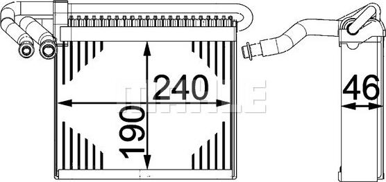 MAHLE AE 70 000P - Випарник, кондиціонер autocars.com.ua