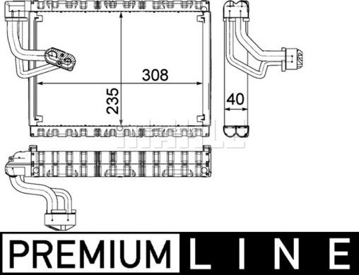 MAHLE AE 90 000P - Випарник, кондиціонер autocars.com.ua