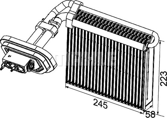 MAHLE AE 99 000P - Випарник, кондиціонер autocars.com.ua