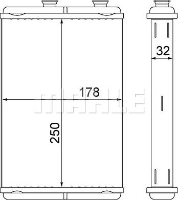 MAHLE AH 10 000S - Теплообменник, отопление салона avtokuzovplus.com.ua