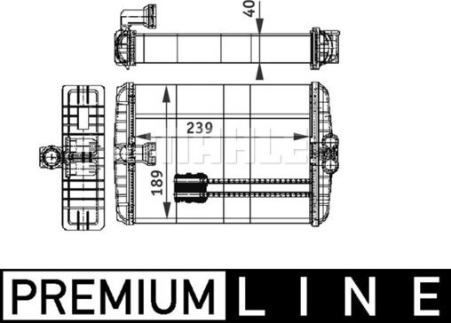 MAHLE AH 110 000P - Теплообмінник, опалення салону autocars.com.ua