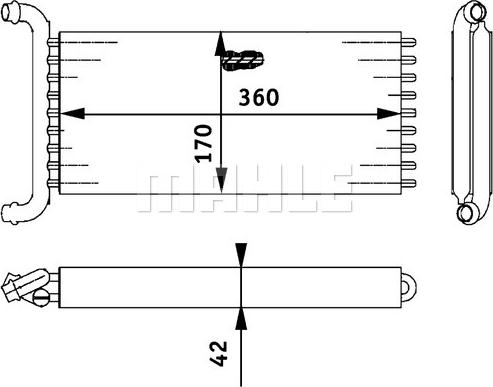 MAHLE AH 113 000P - Теплообмінник, опалення салону autocars.com.ua