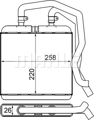 MAHLE AH 12 000S - Теплообмінник, опалення салону autocars.com.ua