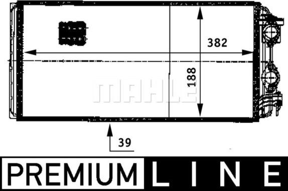 MAHLE AH 122 000P - Теплообменник, отопление салона avtokuzovplus.com.ua