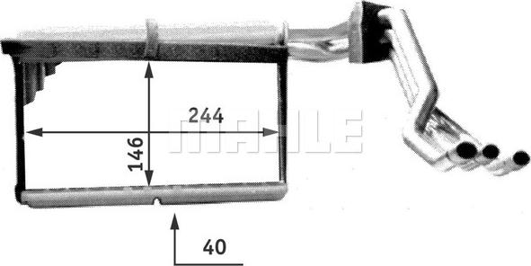 MAHLE AH 137 000P - Теплообмінник, опалення салону autocars.com.ua