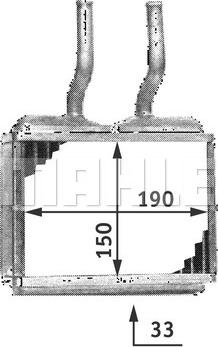 MAHLE AH 139 000S - Теплообменник, отопление салона avtokuzovplus.com.ua