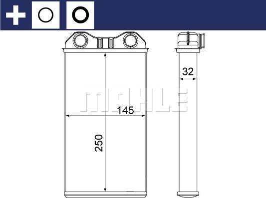 MAHLE AH 14 000S - Теплообмінник, опалення салону autocars.com.ua