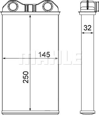 MAHLE AH 14 000S - Теплообменник, отопление салона avtokuzovplus.com.ua