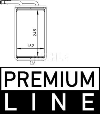 MAHLE AH 144 000P - Теплообмінник, опалення салону autocars.com.ua