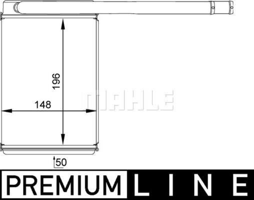 MAHLE AH 165 000P - Теплообмінник, опалення салону autocars.com.ua