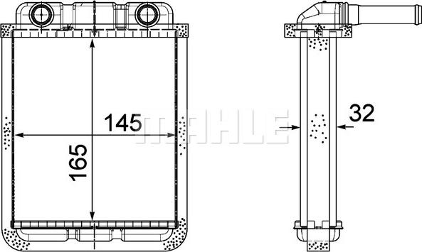 MAHLE AH 182 000P - Теплообмінник, опалення салону autocars.com.ua