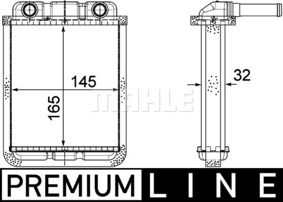 MAHLE AH 182 000P - Теплообмінник, опалення салону autocars.com.ua