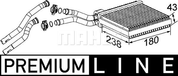 MAHLE AH 200 000P - Теплообмінник, опалення салону autocars.com.ua