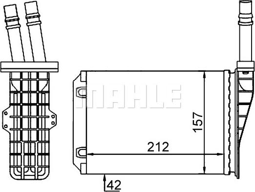 MAHLE AH 209 000S - Теплообмінник, опалення салону autocars.com.ua