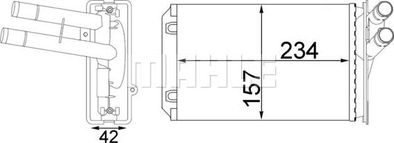 MAHLE AH 212 000S - Теплообменник, отопление салона avtokuzovplus.com.ua