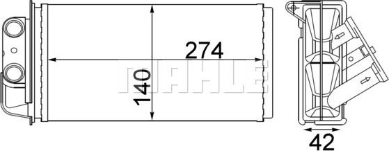 MAHLE AH 215 000S - Теплообмінник, опалення салону autocars.com.ua
