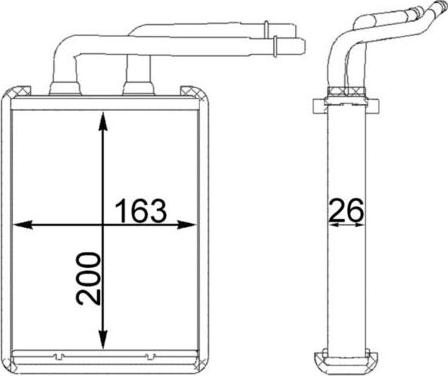 MAHLE AH 221 000S - Теплообмінник, опалення салону autocars.com.ua
