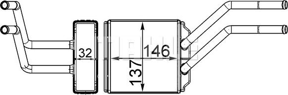 MAHLE AH 226 000S - Теплообмінник, опалення салону autocars.com.ua