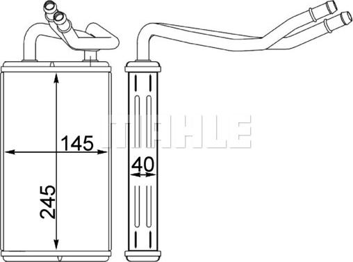 MAHLE AH 230 000S - Теплообмінник, опалення салону autocars.com.ua