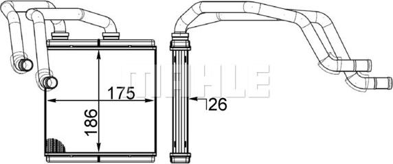 MAHLE AH 255 000S - Теплообменник, отопление салона avtokuzovplus.com.ua