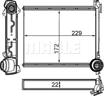 MAHLE AH 264 000S - Теплообменник, отопление салона avtokuzovplus.com.ua