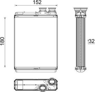 MAHLE AH 266 000P - Теплообмінник, опалення салону autocars.com.ua