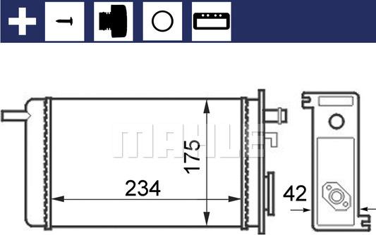 MAHLE AH 44 000S - Теплообменник, отопление салона avtokuzovplus.com.ua