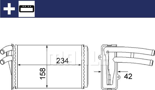 MAHLE AH 54 000S - Теплообмінник, опалення салону autocars.com.ua