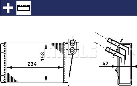 MAHLE AH 73 000S - Теплообмінник, опалення салону autocars.com.ua