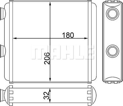 MAHLE AH 81 000S - Теплообменник, отопление салона avtokuzovplus.com.ua